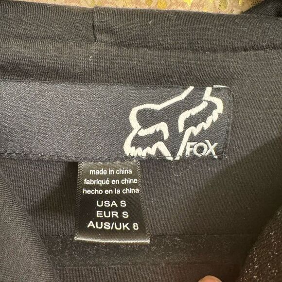 Y2K 2000s Fox Racing Charcoal Gray Button Up Hooded Sweater Womens Small - Picture 5 of 9